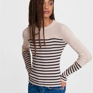 Rag and Bone Kate Striped Cotton Cashmere Long Sleeve size M